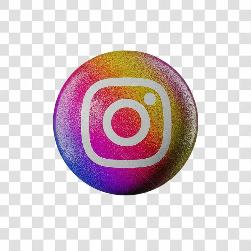 Ícone Instagram 3D Com Ruído Png Transparente