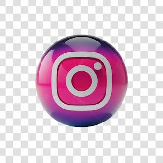 ícone instagram 3d png transparente