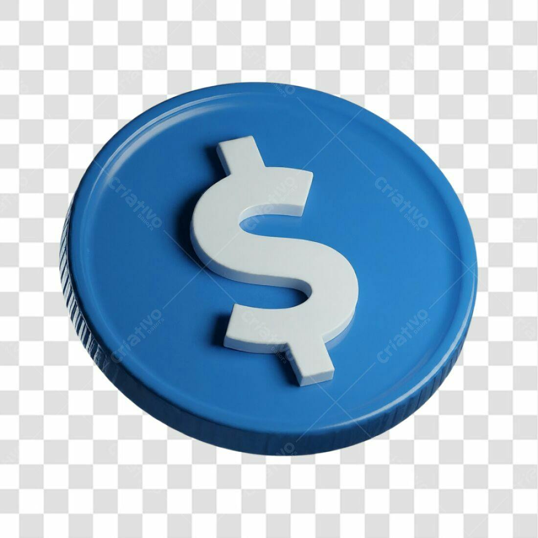 Ícone moeda Dólar PNG com fundo transparente
