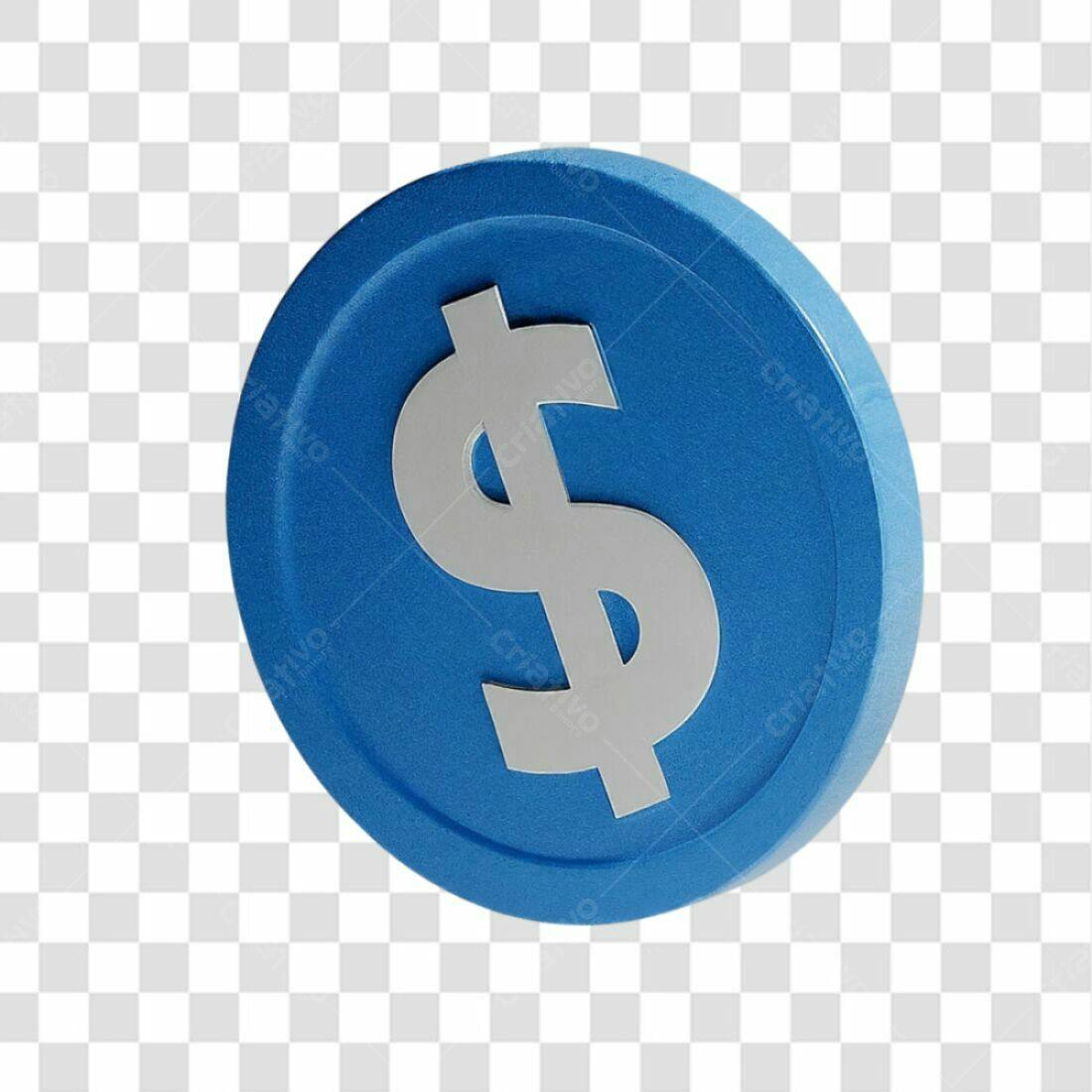 Ícone moeda Dólar PNG com fundo transparente
