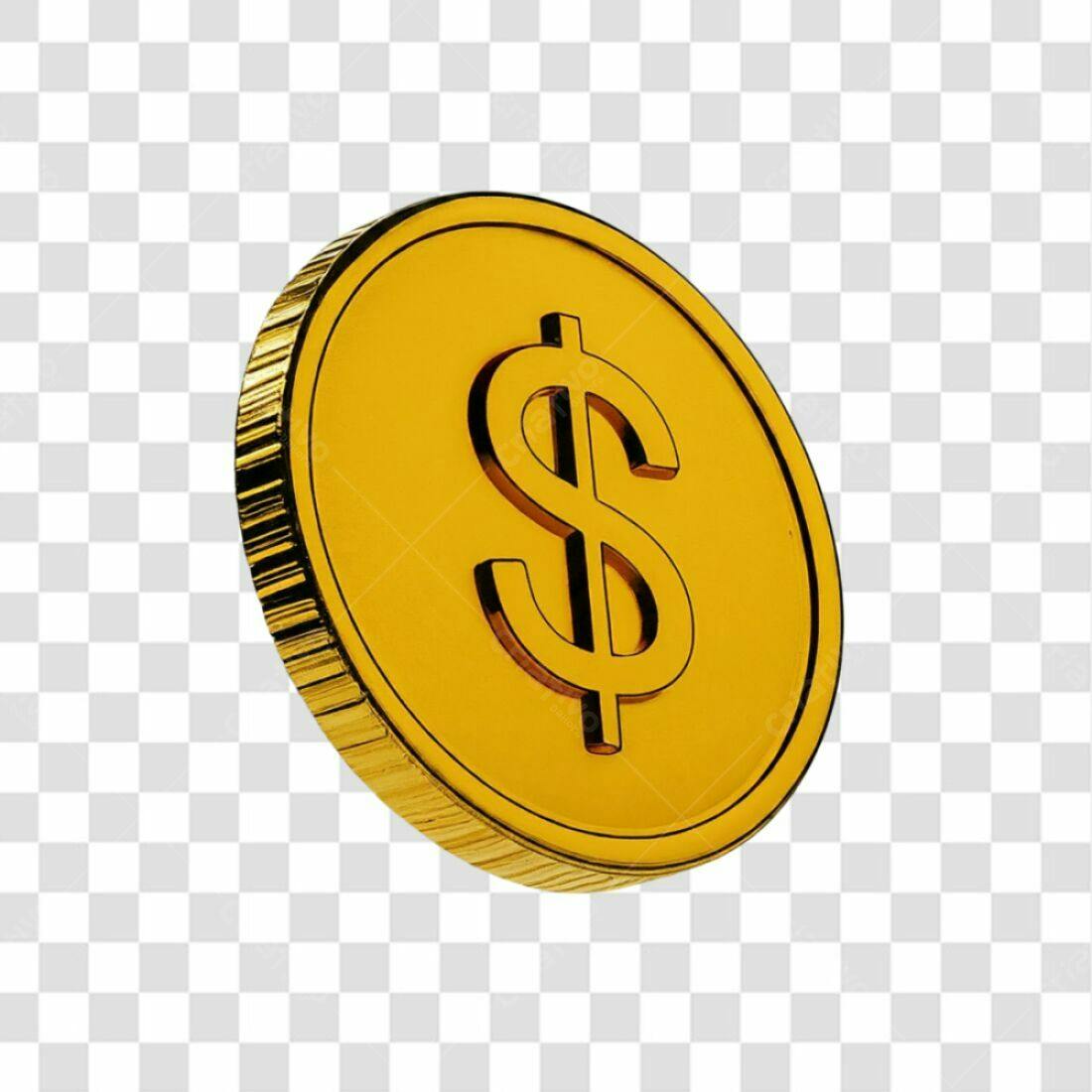 Ícone moeda dólar PNG com fundo transparente