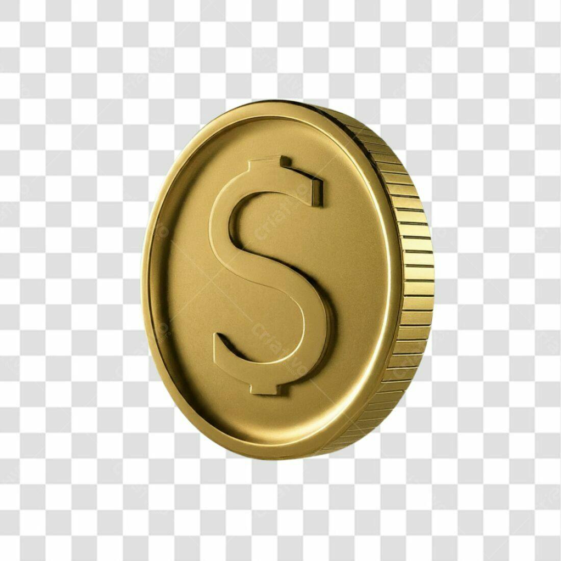 Icone Moeda Dolar PNG com fundo transparente