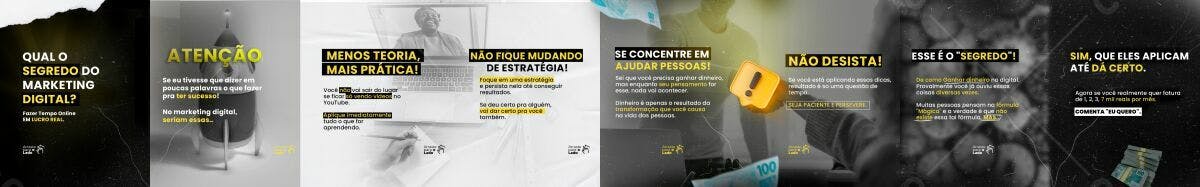 Posts para Instagram Marketing Digital PSD Editável