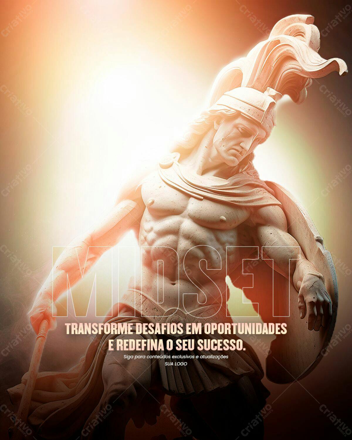 Poster Motivacional Mindset PSD Editável