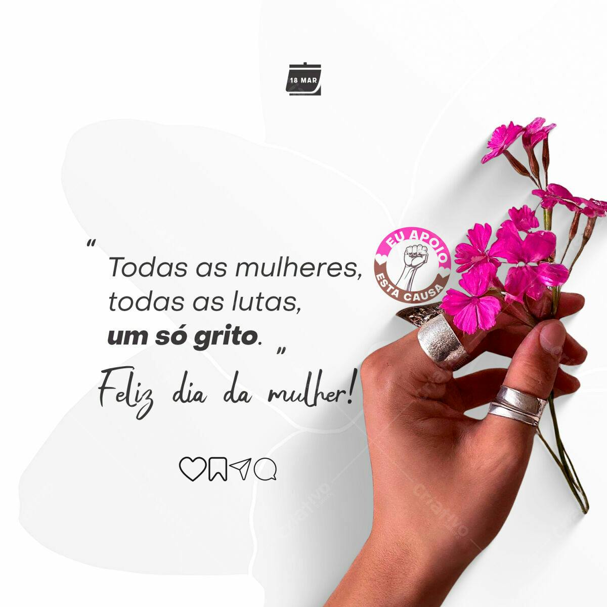 Postagem Dia da Mulher PSD Editável