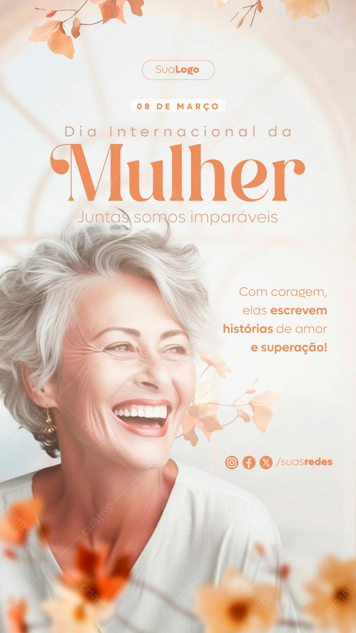 Flyer para Dia Internacional da Mulher PSD Editável