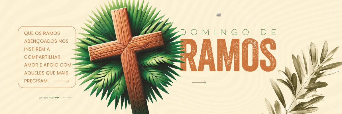 Banner Domingo de Ramos PSD Editável