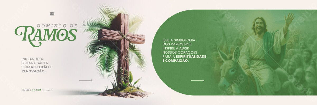 Banner Domingo de Ramos PSD Editável