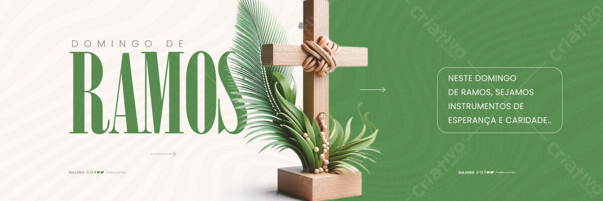Banner Domingo de Ramos PSD Editável