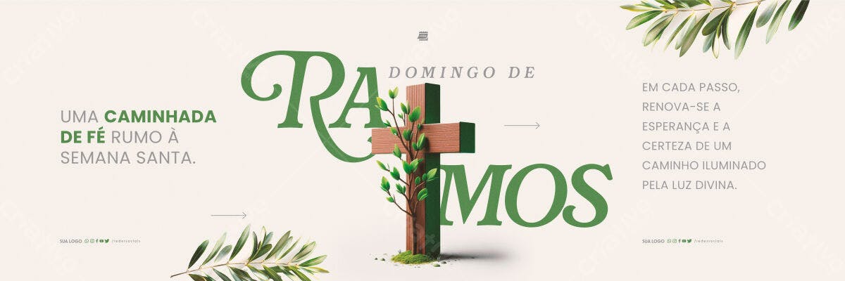 Banner Domingo de Ramos PSD Editável