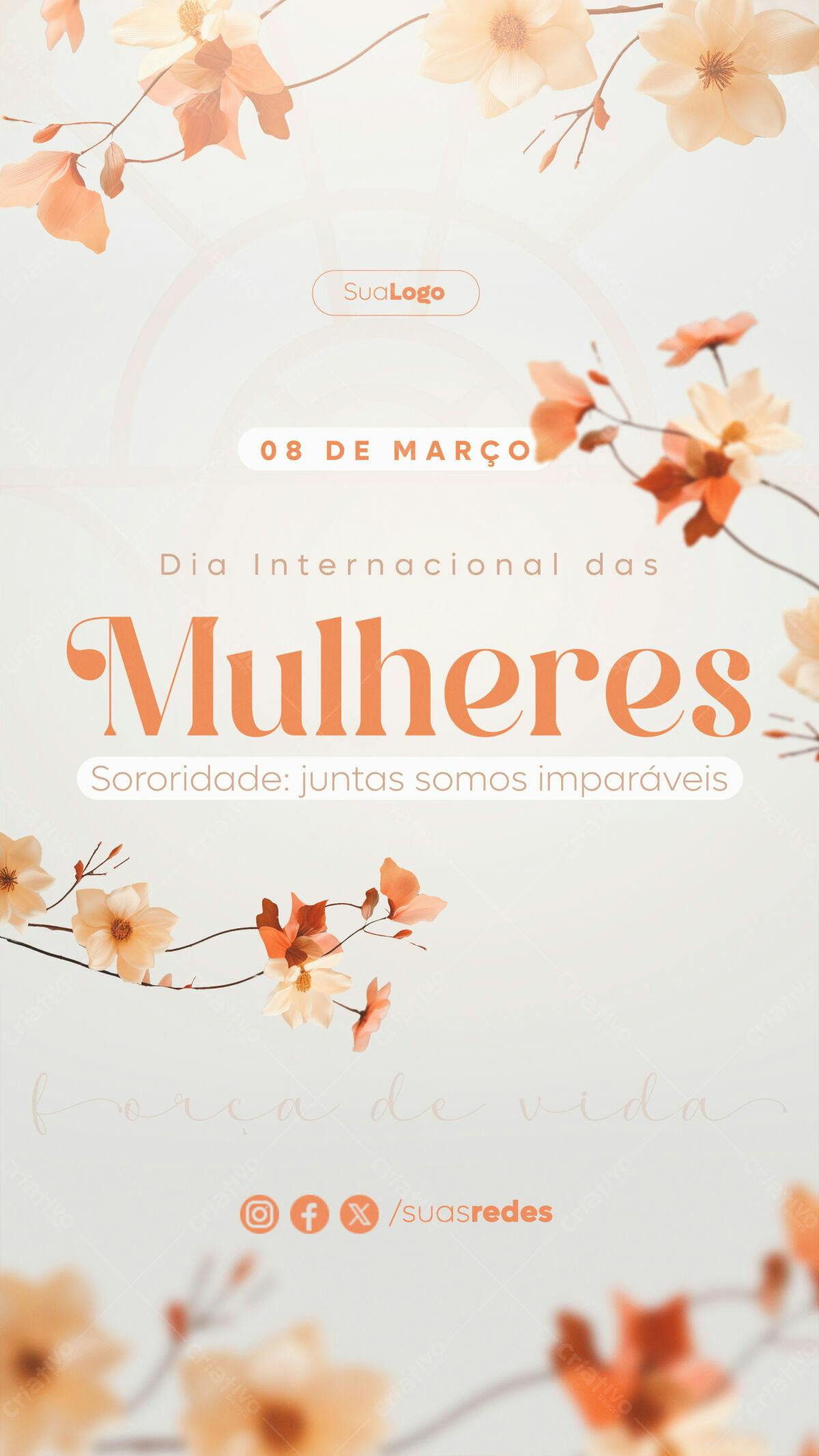 Flyer Dia Internacional da Mulher PSD Editável