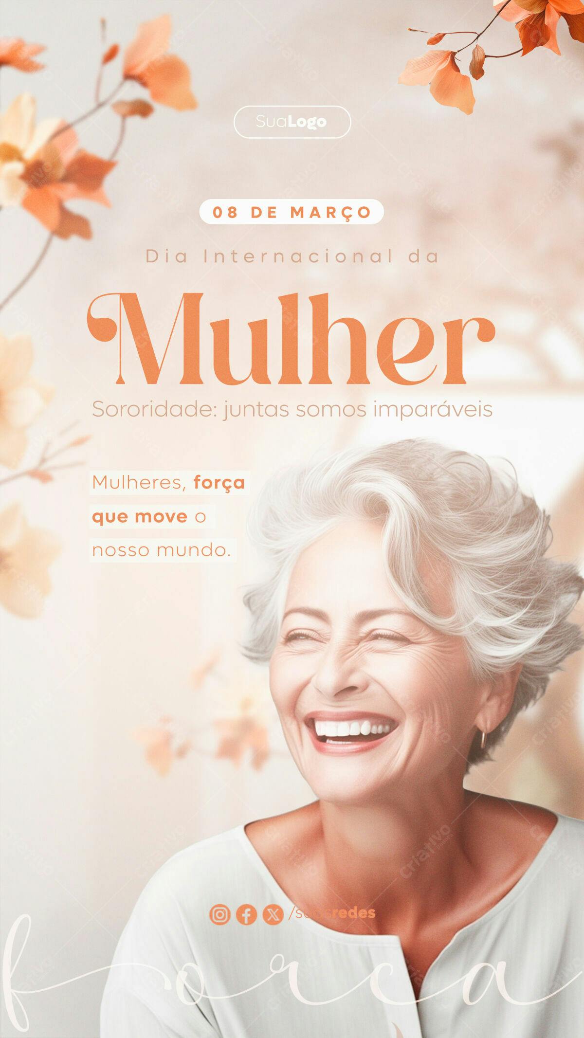 Flyer Dia Internacional da Mulher PSD Editável
