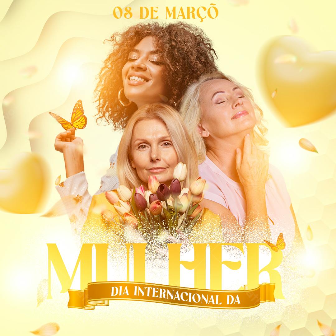 Flyer Dia Internacional da Mulher PSD Editável