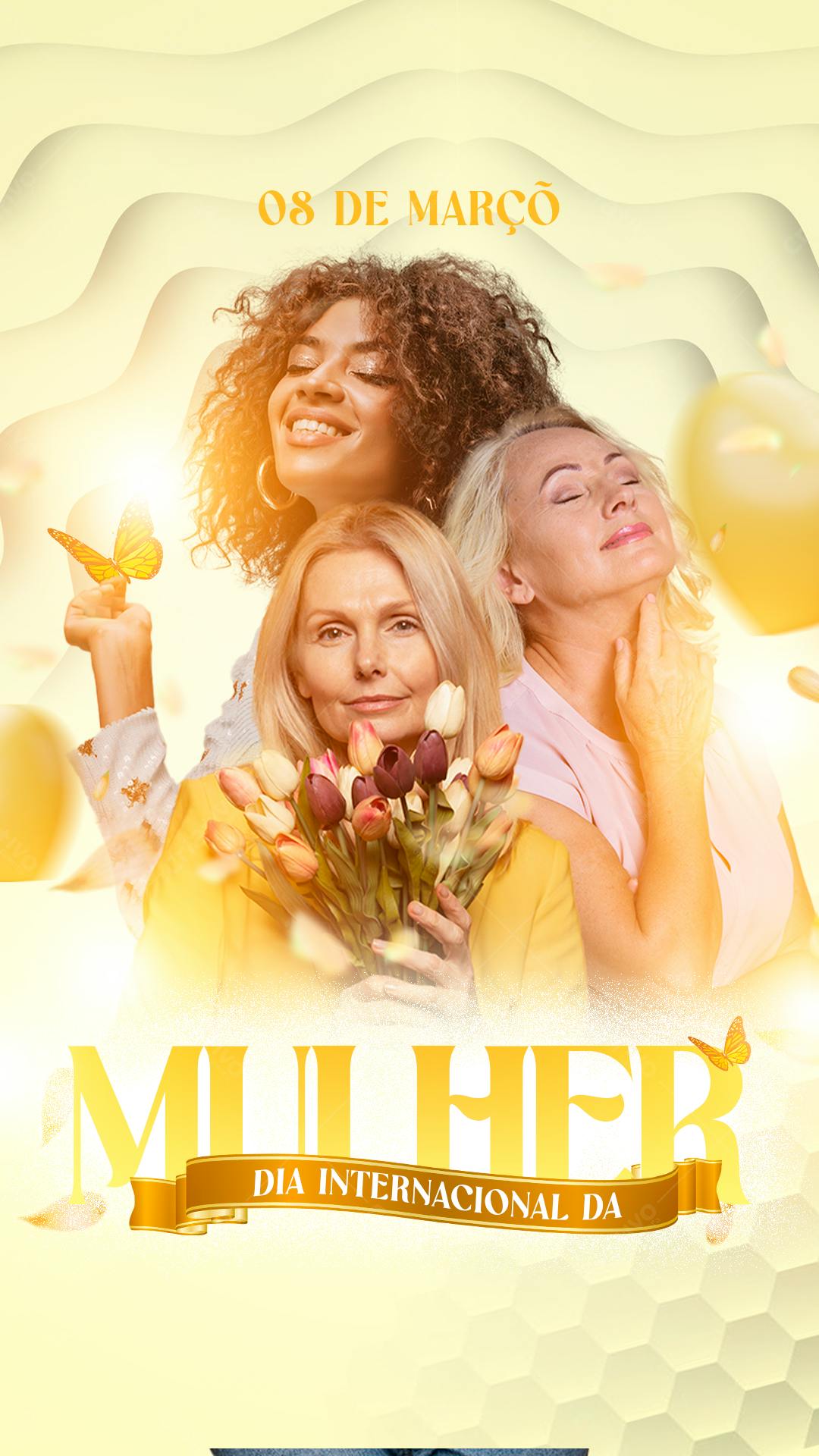 Flyer Dia Internacional da Mulher PSD Editável