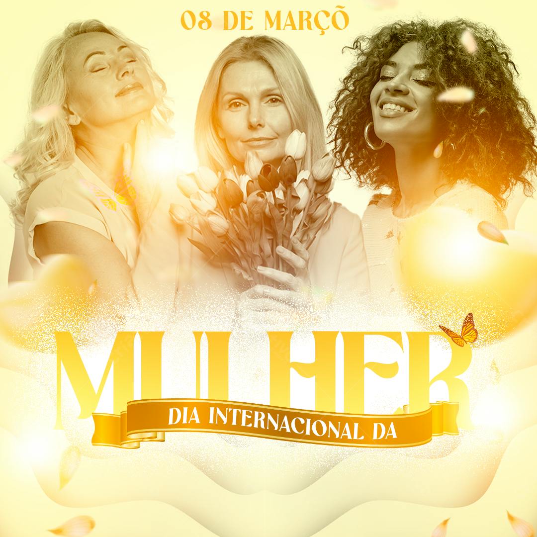 Flyer Dia Internacional da Mulher PSD Editável