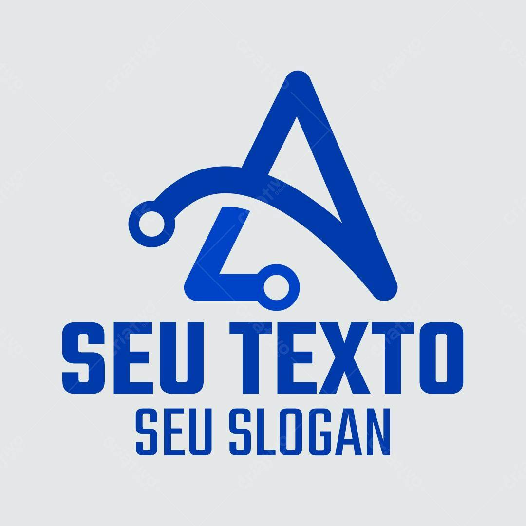 Logotipo vetorial abstrato azul