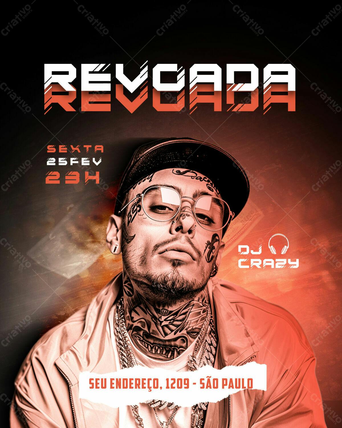 Flyer para Festa Revoada PSD Editável