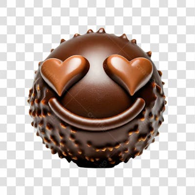 Bombom De Chocolate Coração Nos Olhos Png Transparente