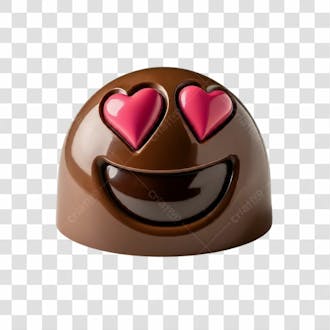 Chocolate 3d emoji png transparente para páscoa