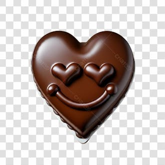 Chocolate de coração png transparente