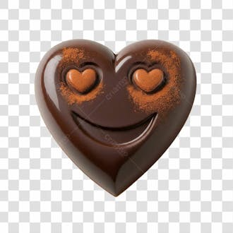 Chocolate de coração sorrindo png transparente