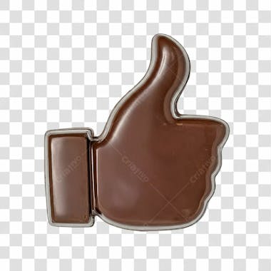 Joinha de chocolate dedo png transparente