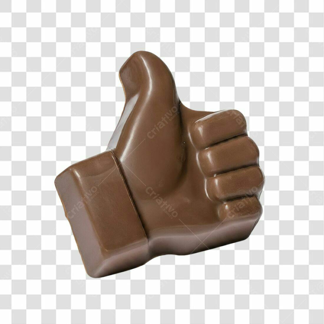 Icone Curtida em Chocolate PNG com fundo transparente