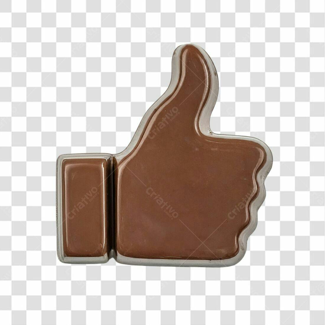 Icone Curtida em Chocolate PNG com fundo transparente