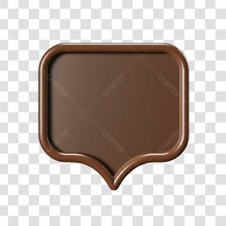 Placa 3d de chocolate para páscoa png transparente