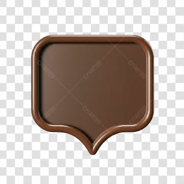 Placa 3d de chocolate para páscoa png transparente