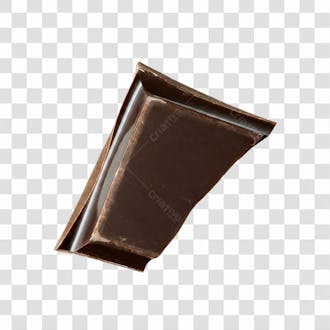 Um pedaço no ar de barra de chocolate para páscoa png transparente