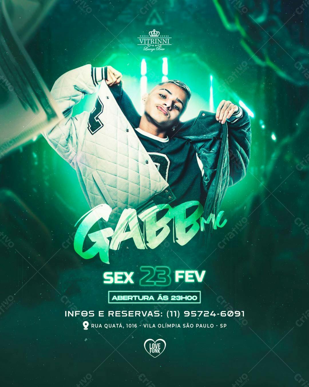 Flyer para Festa com Gab Mc PSD Editável