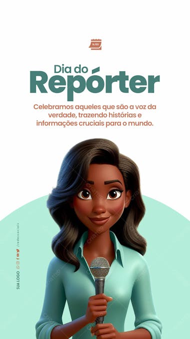 Story dia do repórter aqueles que são a voz da verdade