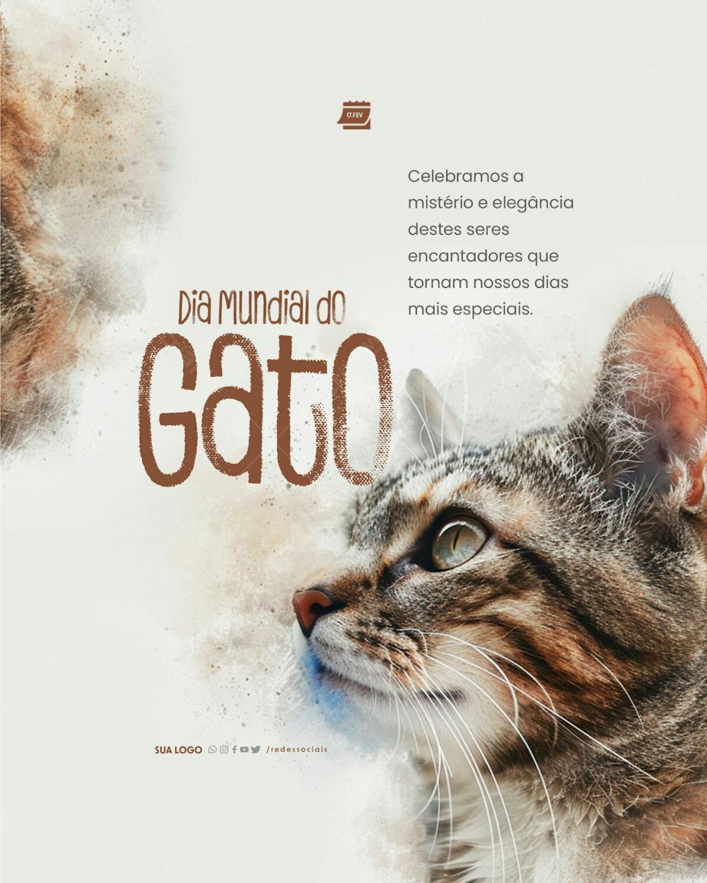 Social Media   Dia Mundial Do Gato   Tornam Nossos Dias Especiais