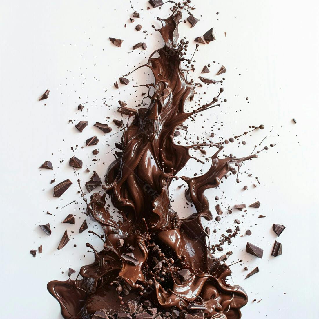 Chocolate derretido em explosão