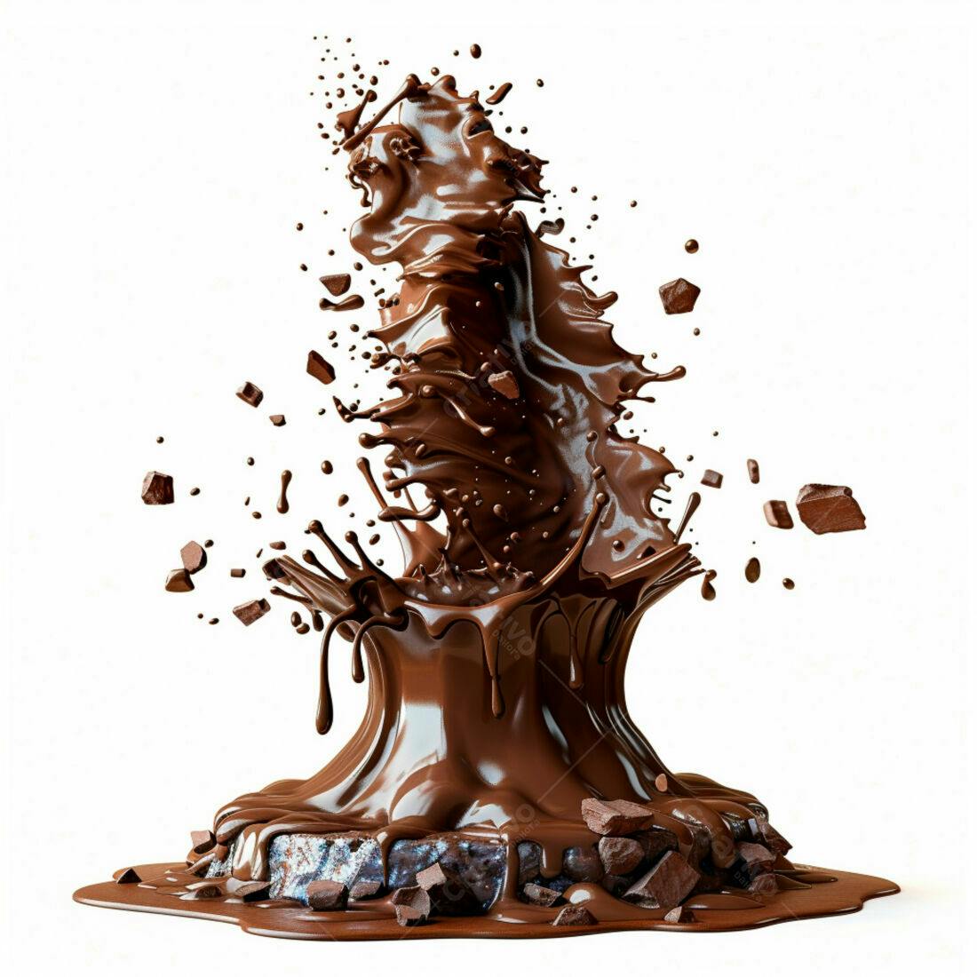 Explosão de chocolate derretido