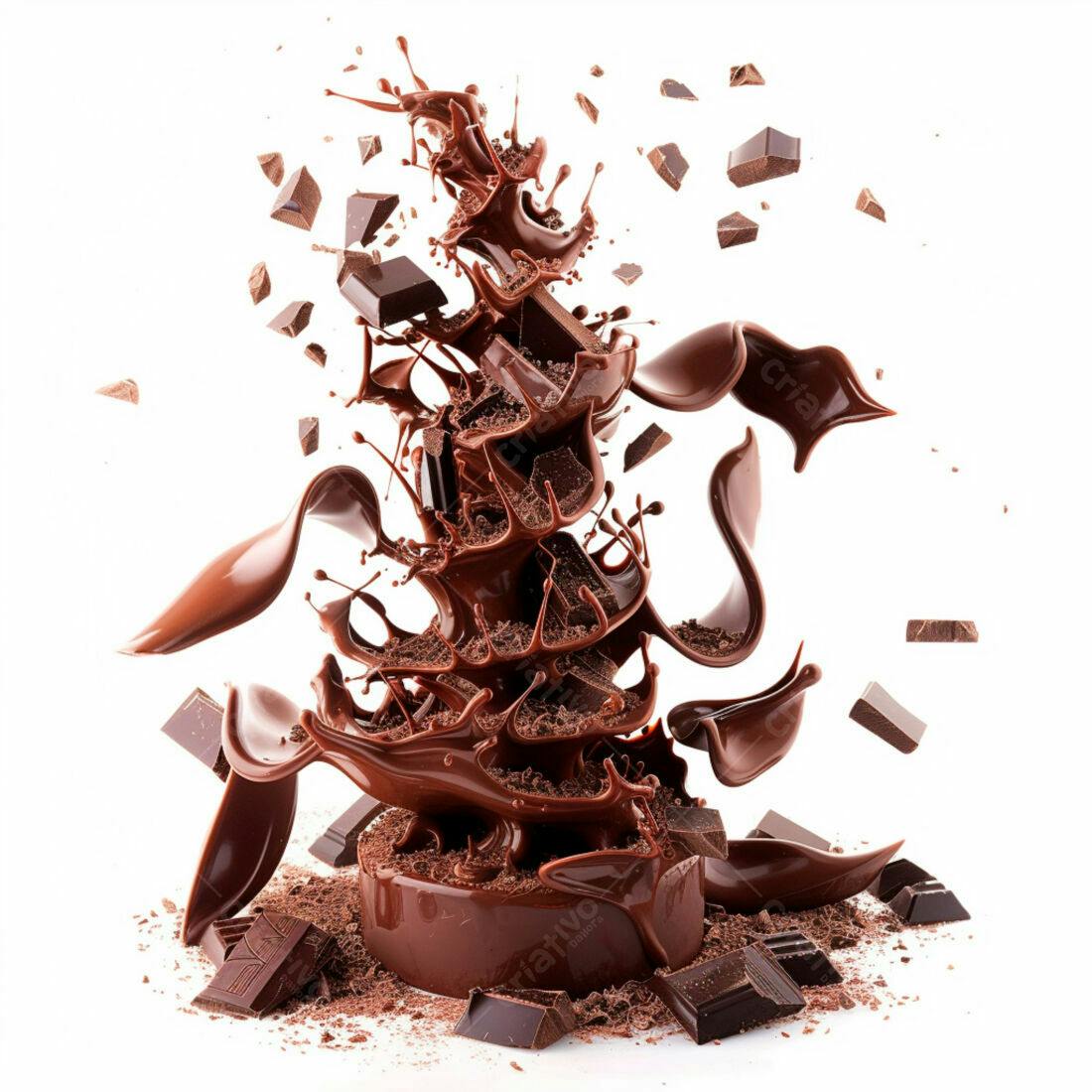 Explosão de chocolate derretido