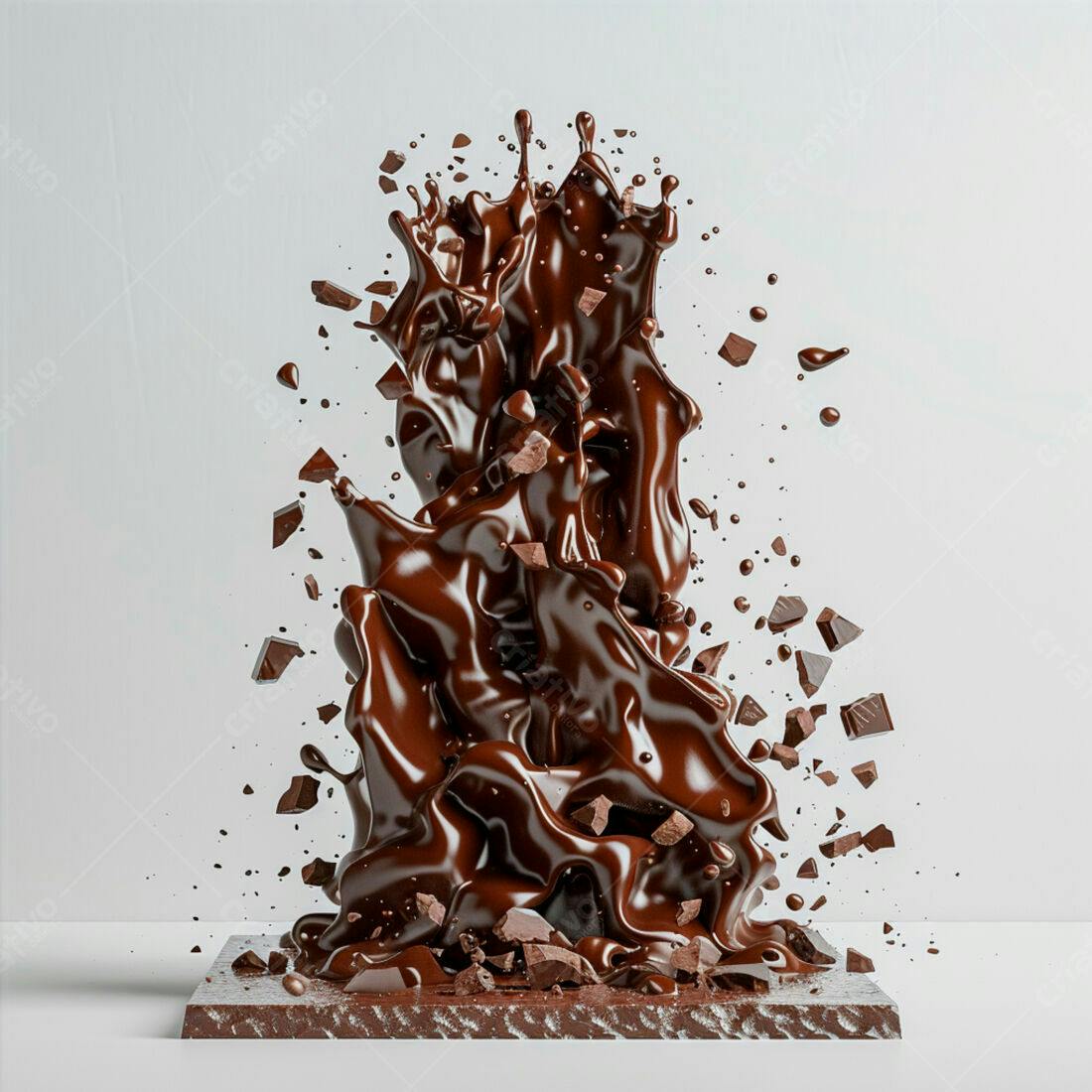 Explosão de chocolate derretido