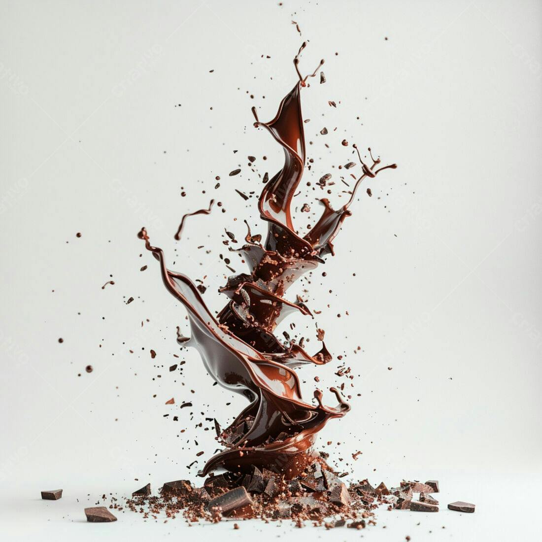 Explosão de chocolate derretido