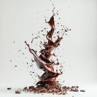Chocolate amargo derretido com salpicos de chocolate 13