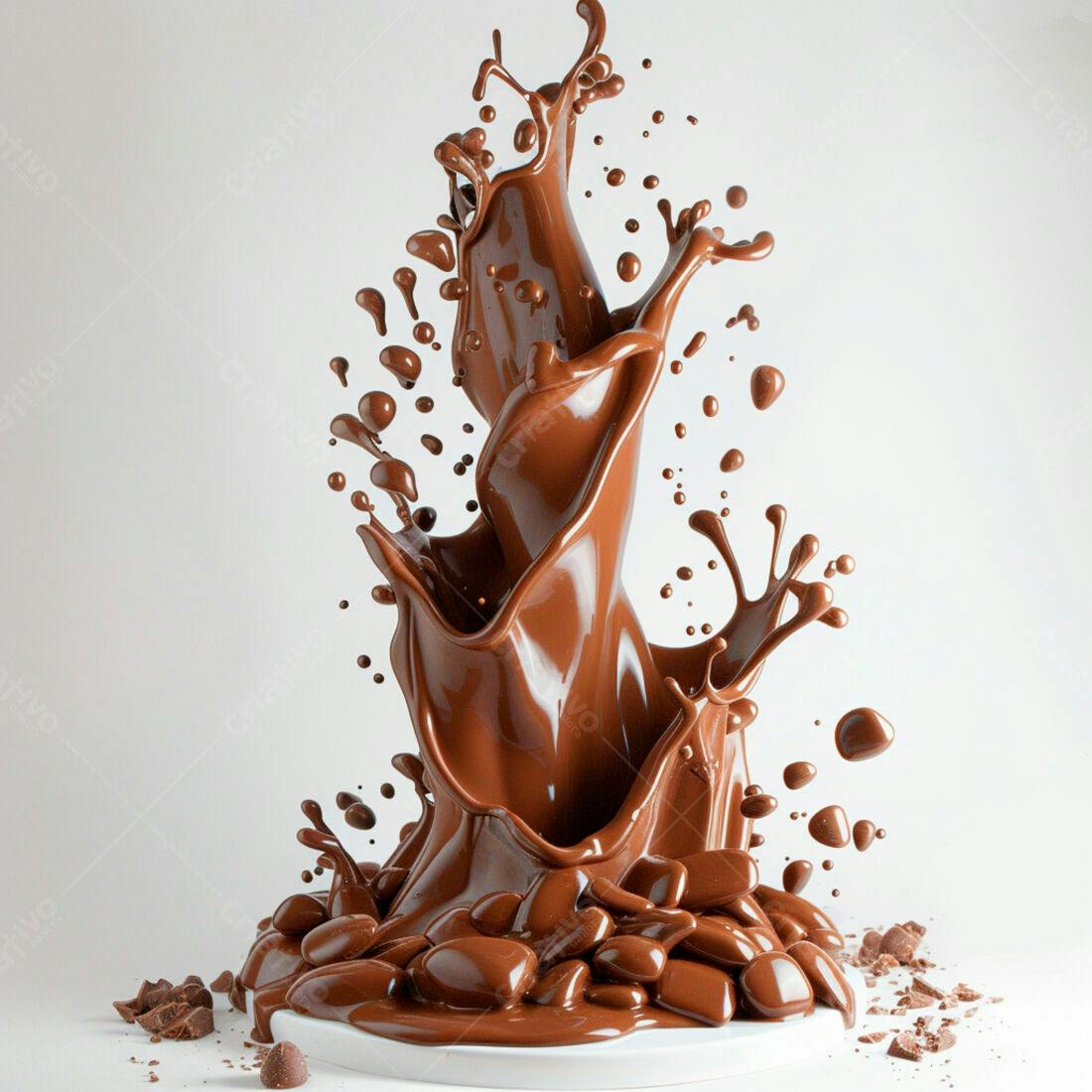 Explosão de chocolate derretido