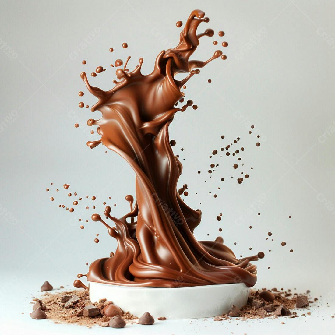 Explosão de chocolate derretido