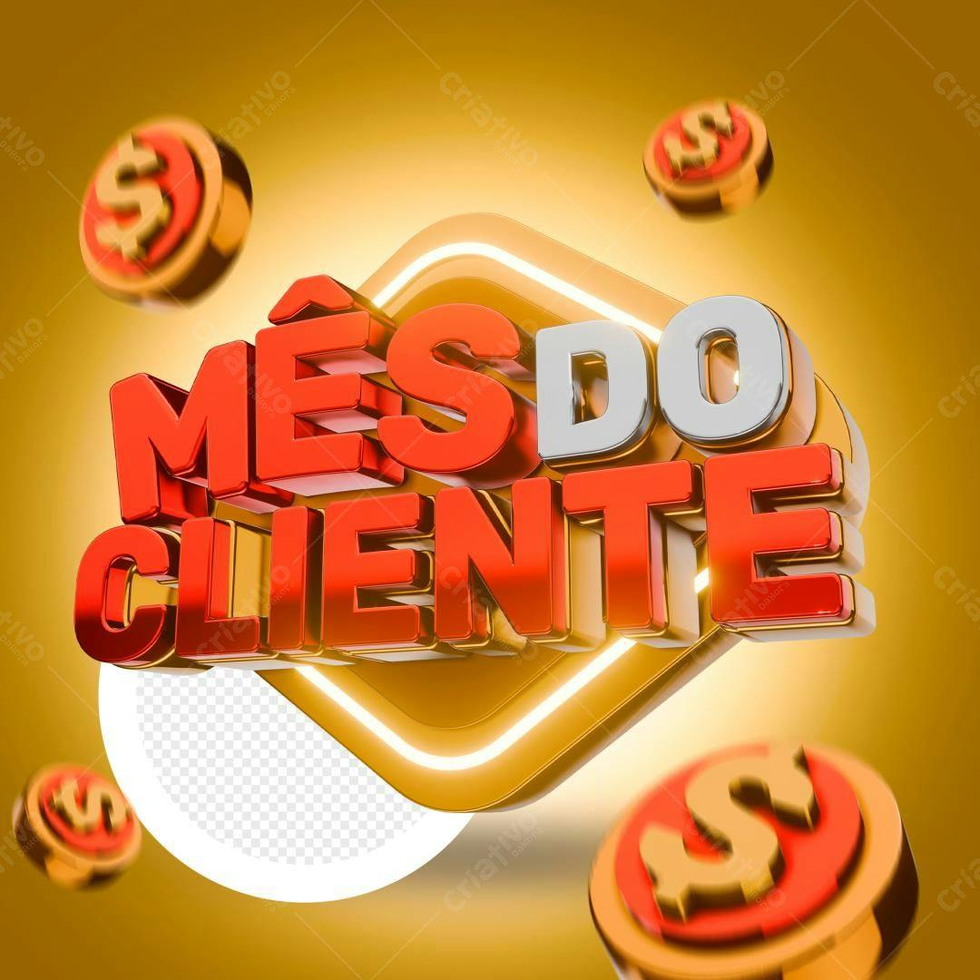 Selo 3D promocional vermelho e dourado metálico