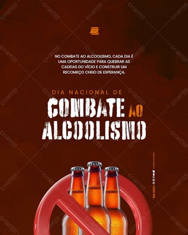 Social media dia nacional de combate ao alcoolismo recomeço cheio de esperança