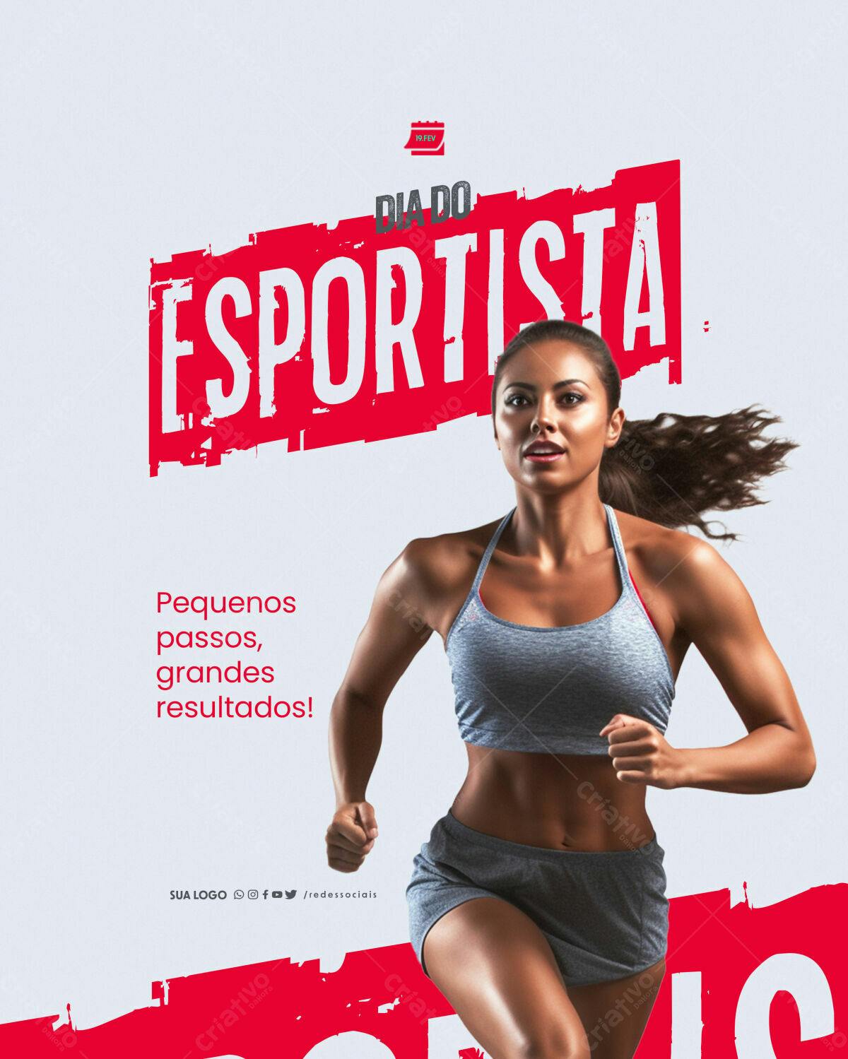 Flyer Dia do Esportista PSD Editável