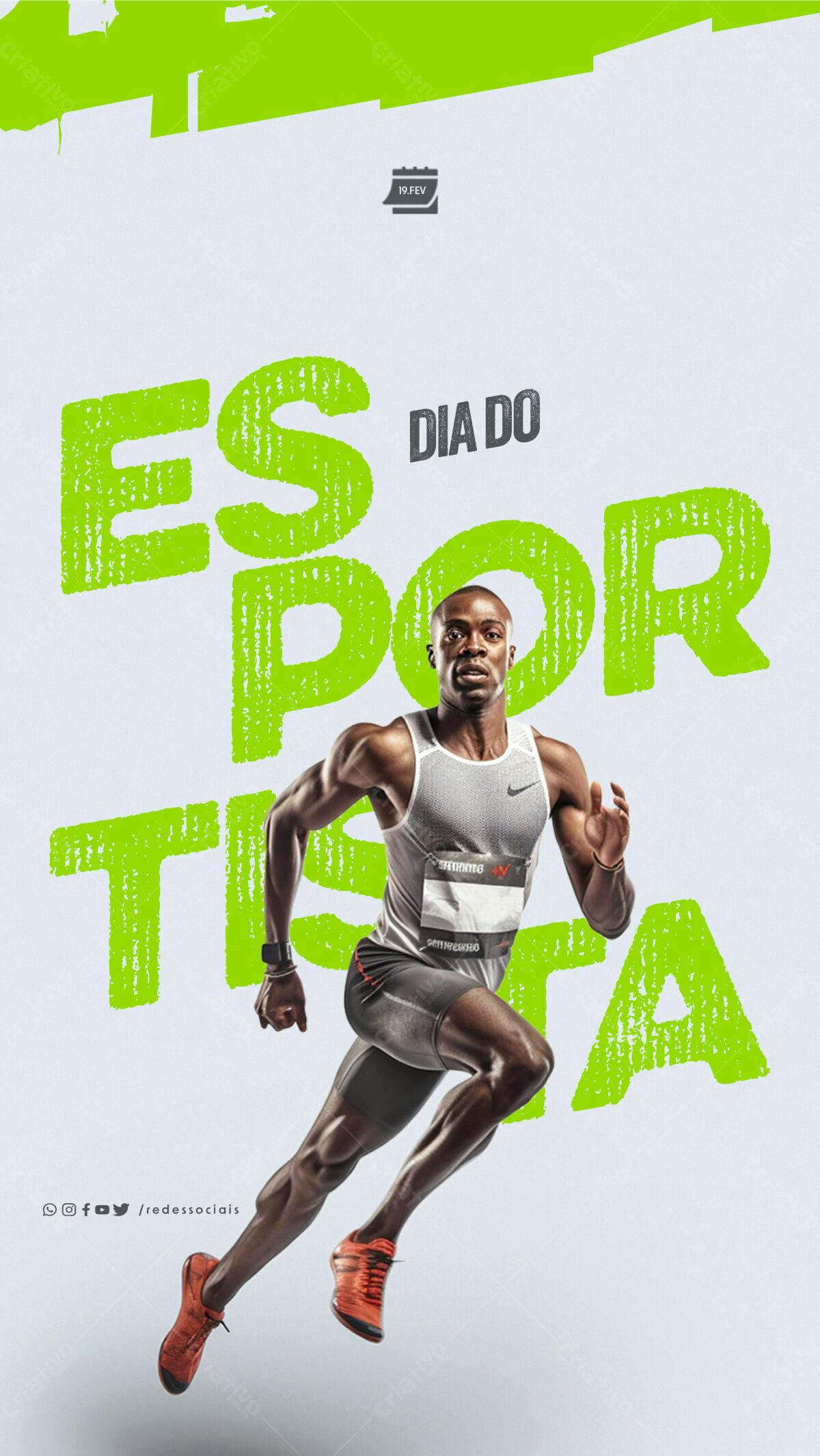 Flyer Dia do Esportista PSD Editável