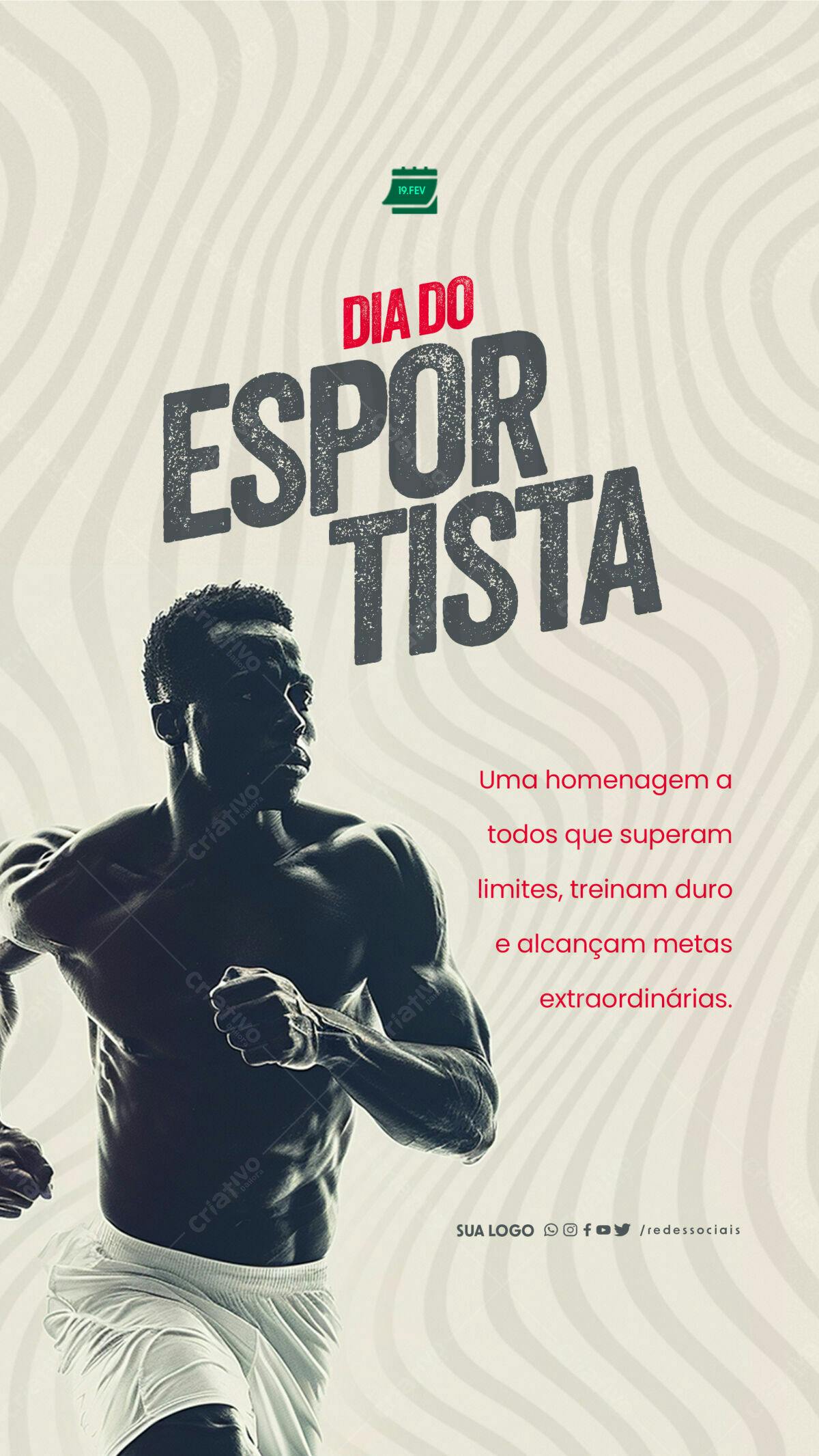 Flyer Dia do Esportista PSD Editável