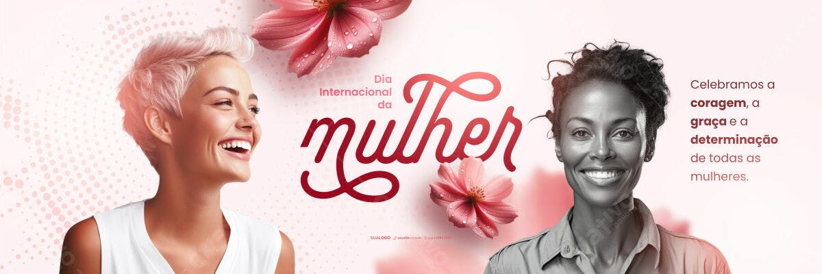 Banner Dia Internacional da Mulher PSD Editável