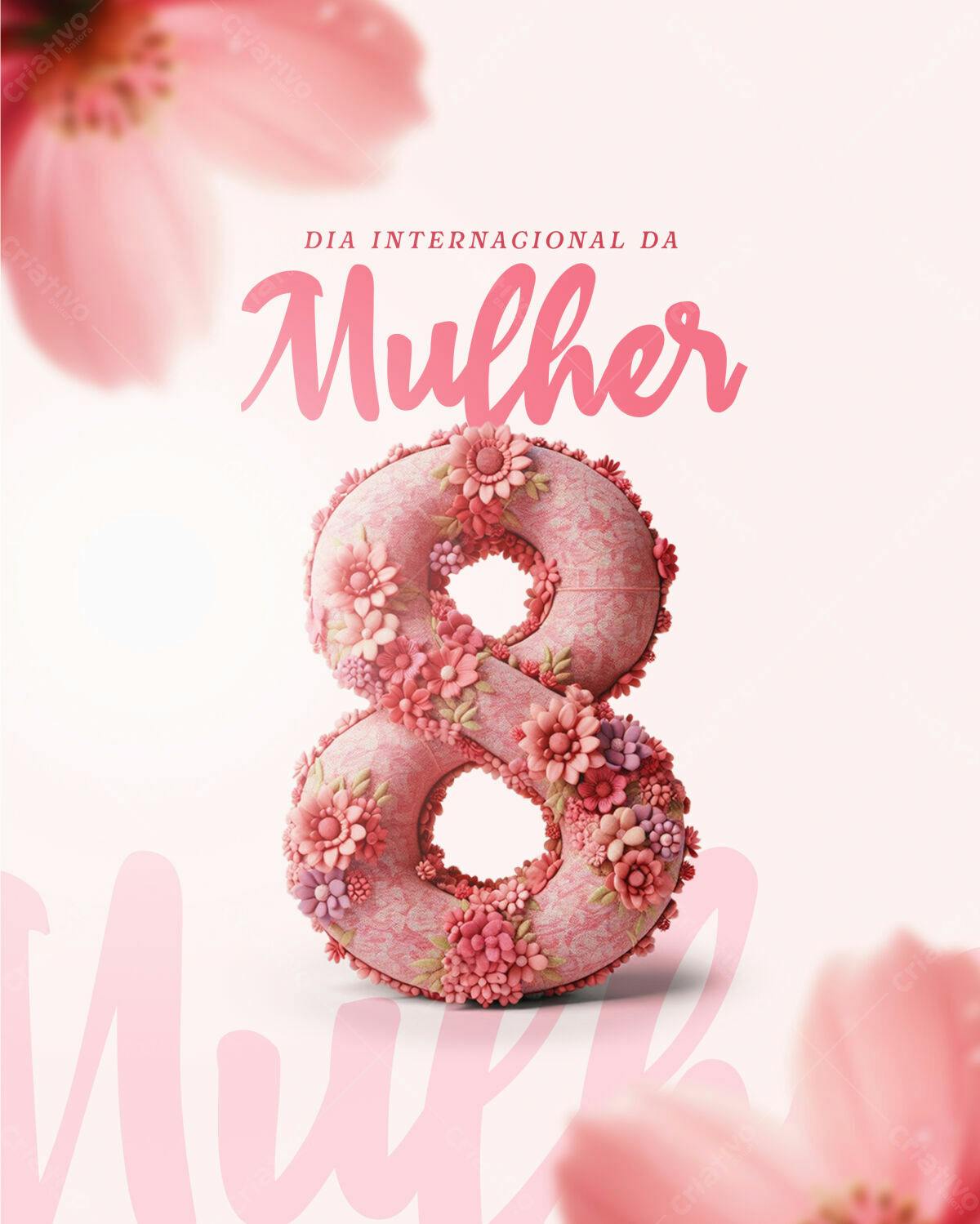 Flyer Dia Internacional da Mulher PSD Editável