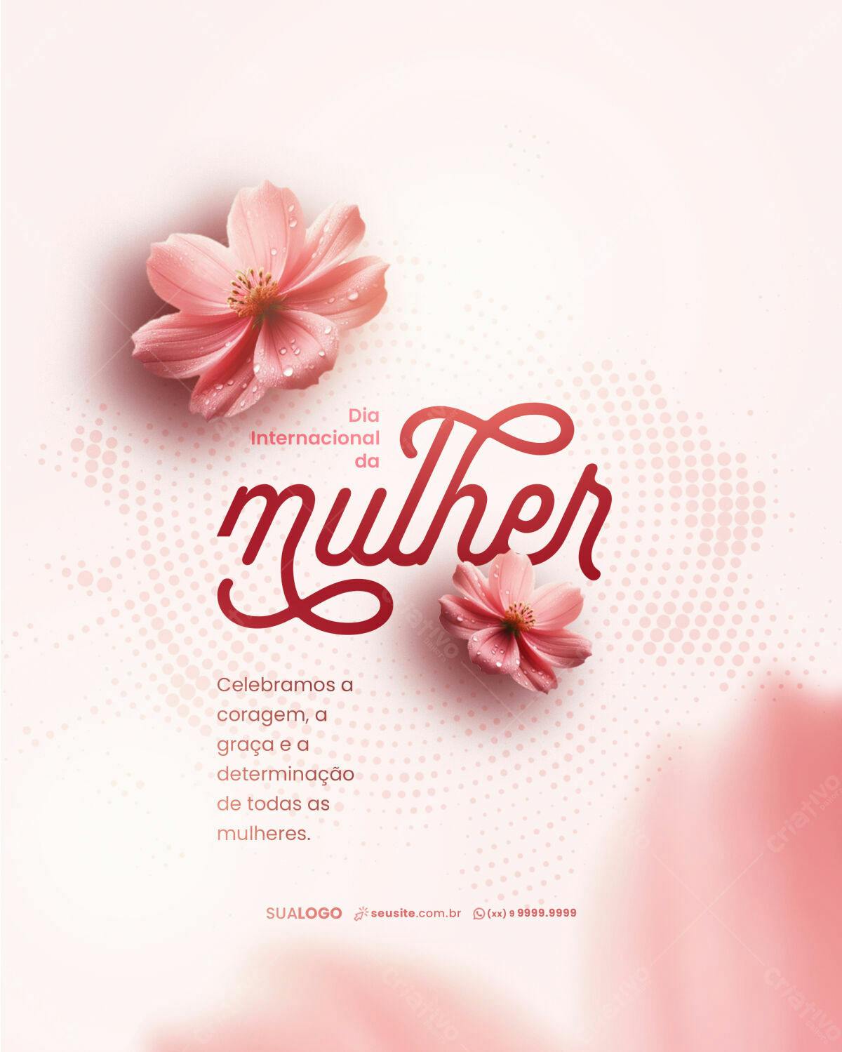 Post para Dia Internacional da Mulher PSD Editável